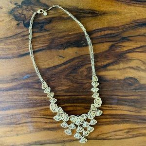 Stella & Dot Gold Lace Necklace